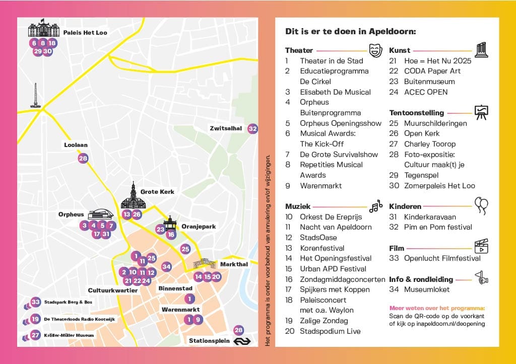 Plattegrond Apeldoorn DE OPENING 2025